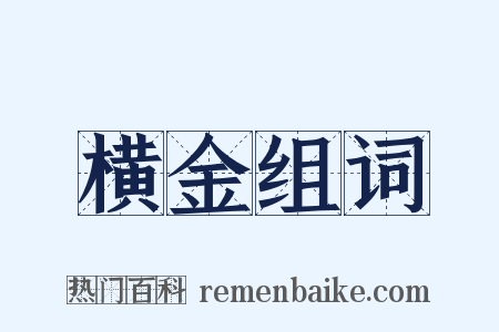 横金组词是什么意思的图片